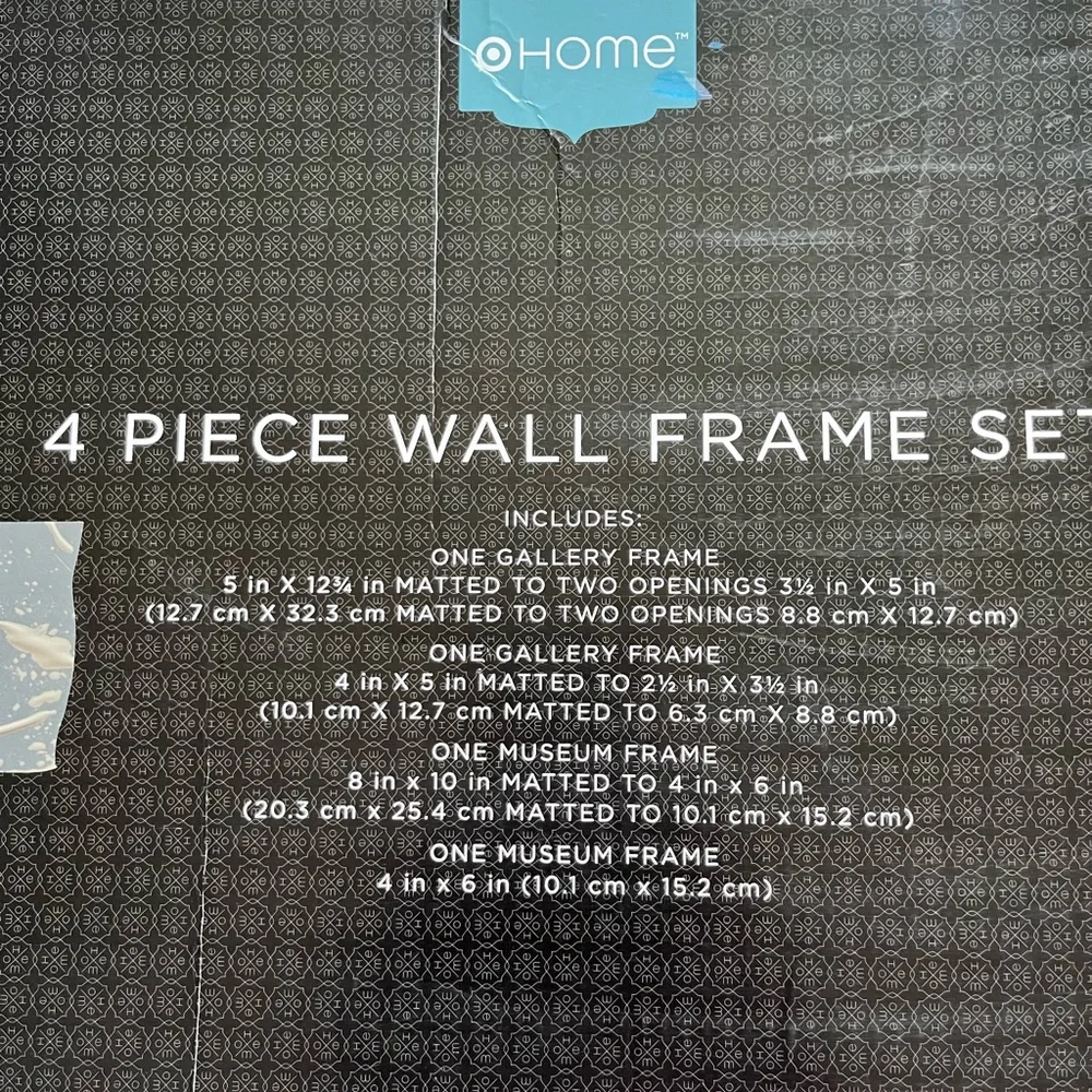 Target Home 4 piece wall frame set black